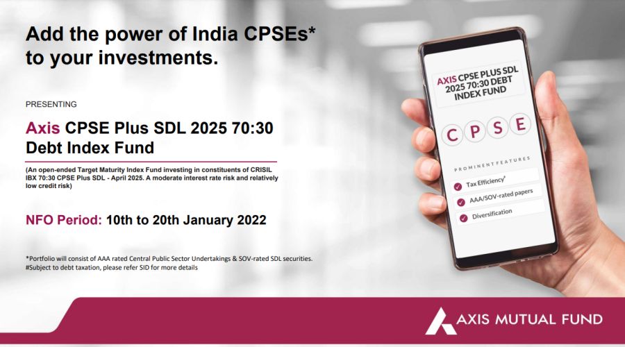 Axis Mutual Fund launches 'Axis CPSE Plus SDL 2025 70:30 Debt Index Fund'